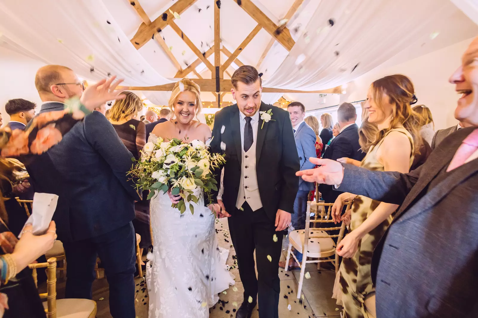 Bride and groom at Farnbridge wedding venue, captured by Dorset wedding photographer Dan Roads